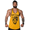 Born to roar yellow tank top