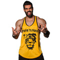 Born to roar yellow tank top