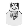 Tiger head white tank top