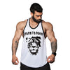 Born to roar white tank top