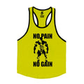 no pain muscular yellow tank top