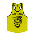 Born to roar yellow tank top