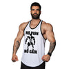 no pain muscular white tank top