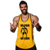 no pain muscular yellow tank top