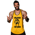 no pain muscular yellow tank top