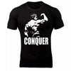 conquer performance black tee