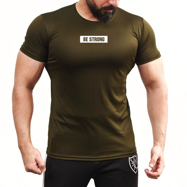 Be strong performance olive tee