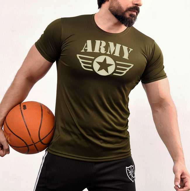 Army green t-shirt
