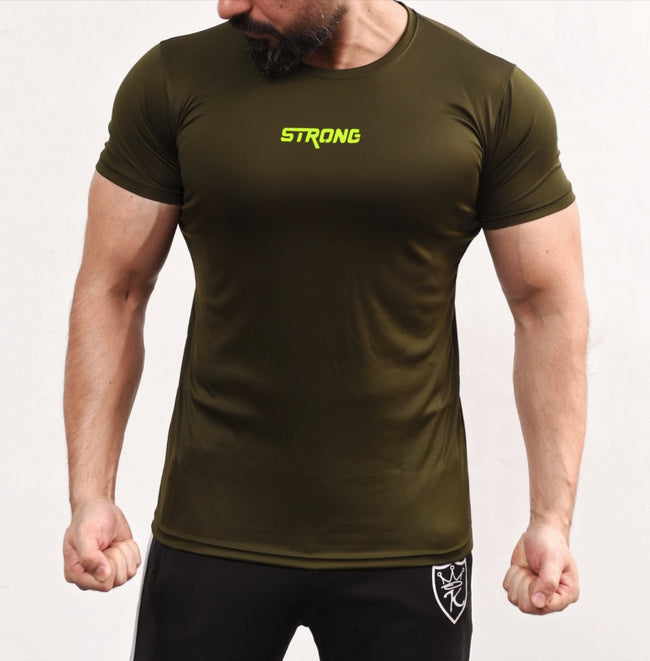 Strong olive green tee